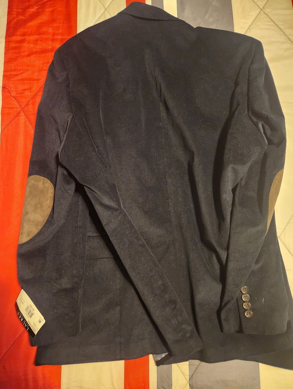 Men's Ralph Lauren Dark Teal Blazer with Brown Elbow Patches - Picture 3 of 4